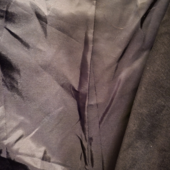 H&M BLACK MICROSUEDE JACKET. SIZE 13/14 Y - Picture 6 of 8